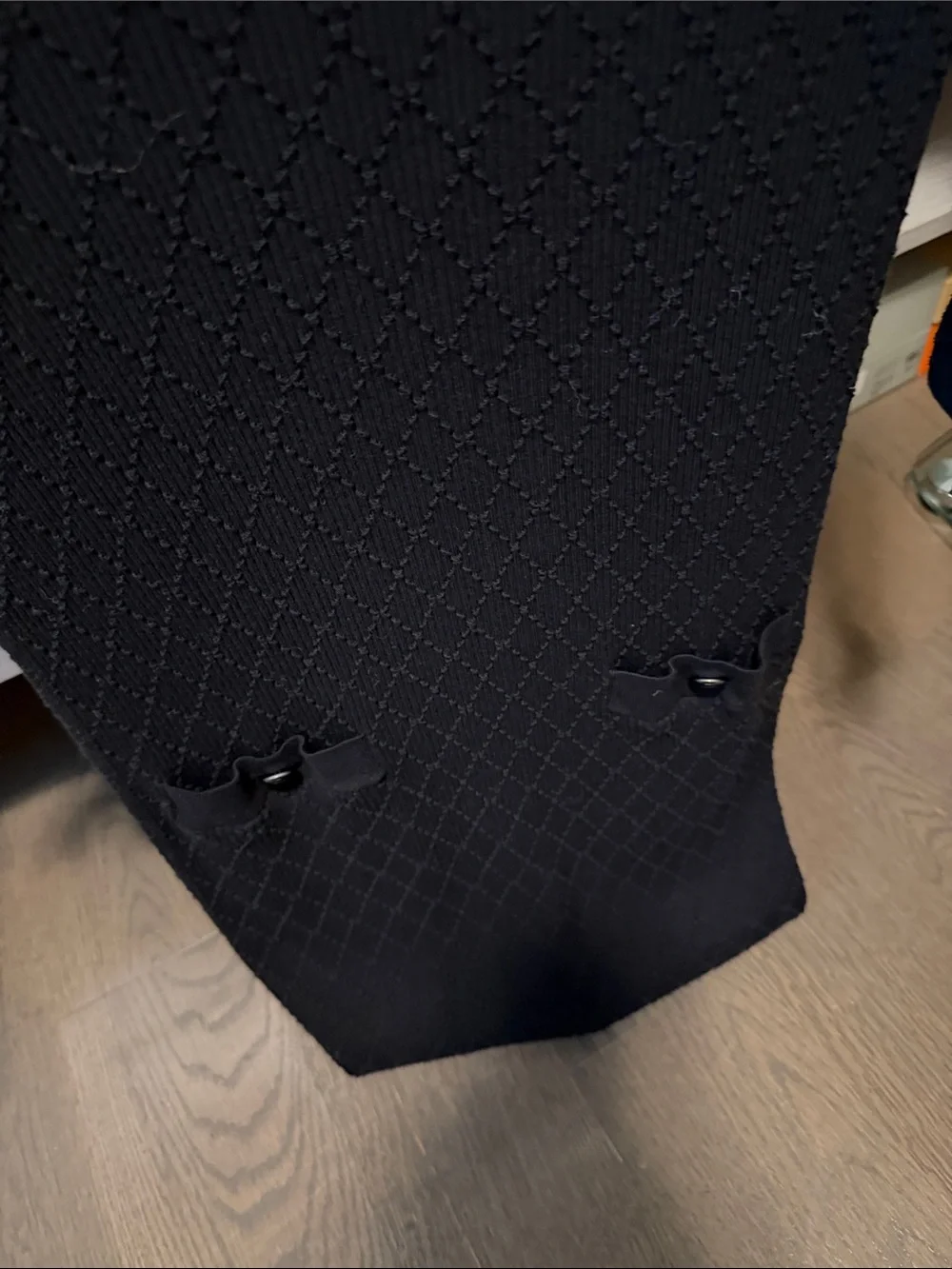 CHANEL Knee Length Black Knit Sheath Dress - Women's Size 40
